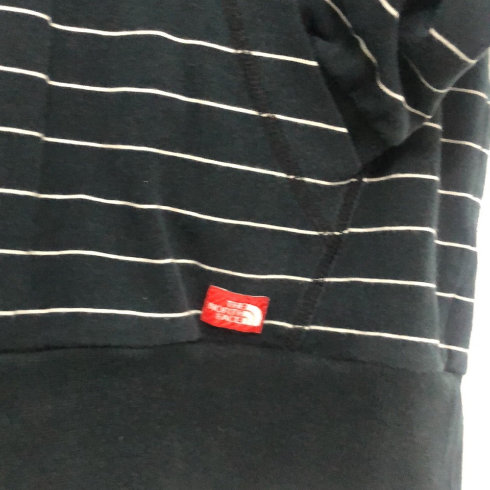 VntgNORTH FACE Hoodie CottonStretch PULLOVER V-neck Kangaroo Pocket EUC - Picture 5 of 8